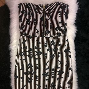 MINI STRAPLESS DRESS 🦓